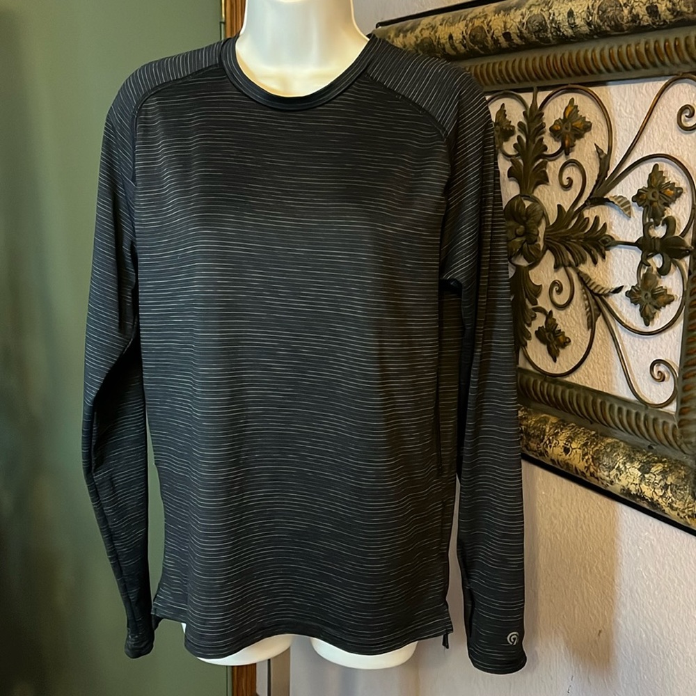 Champion Power Core T Shirt Mens Black Long Sleeve Compression Sz  M